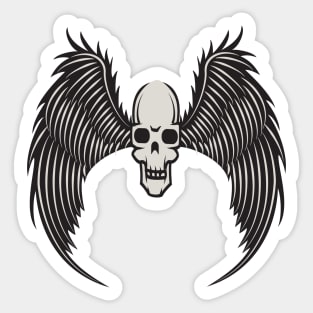 Skull With Wings Sticker